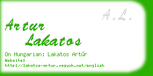 artur lakatos business card